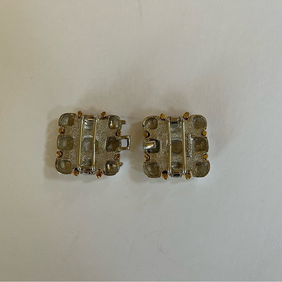 VTG Paquette Gold and Silver Tone Tic Tac Toe Square Interlocking Belt Buckle OS - Picture 7 of 10